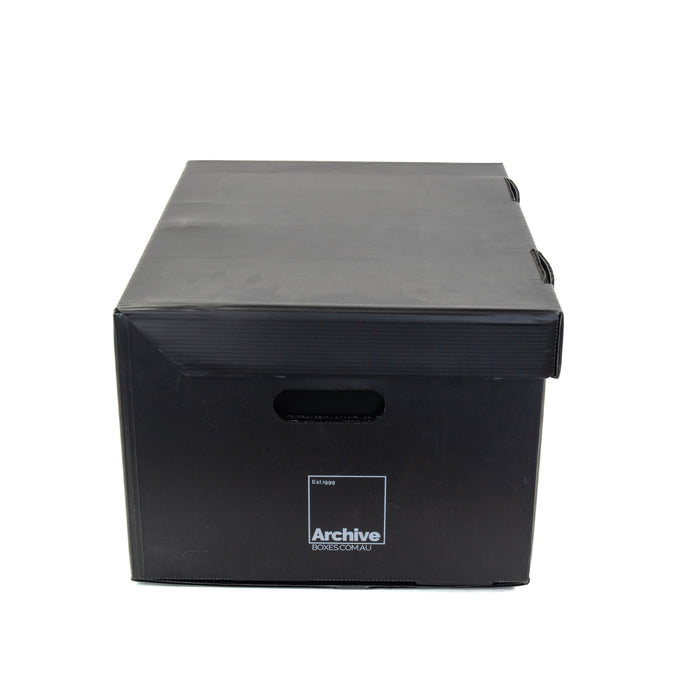 Spacious A3 archive box for protecting and storing larger documents.