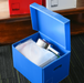 A4 archive box with a lid, designed for efficient document storage and protection.