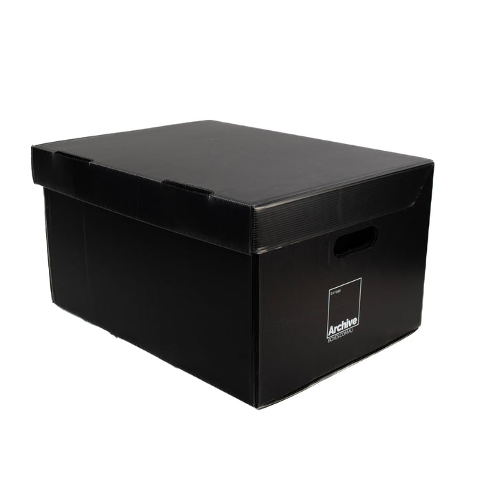 Spacious A3 archive box for protecting and storing larger documents.