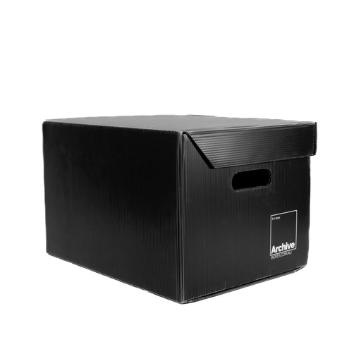 A4 archive box with a lid, designed for efficient document storage and protection.