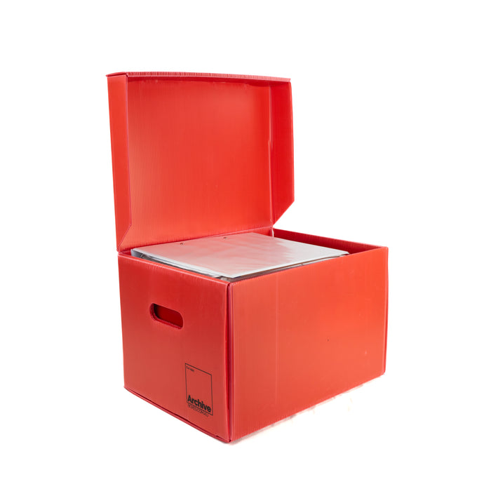 A4 archive box with a lid, designed for efficient document storage and protection.