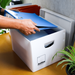 A4 archive box with a lid, designed for efficient document storage and protection.